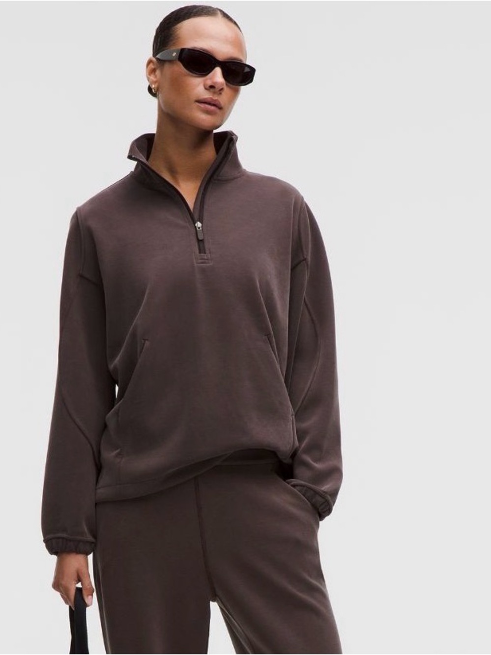 Lululemon Softstreme Half Zip Sweatshirt Sequoia Size Small – Great Condition
